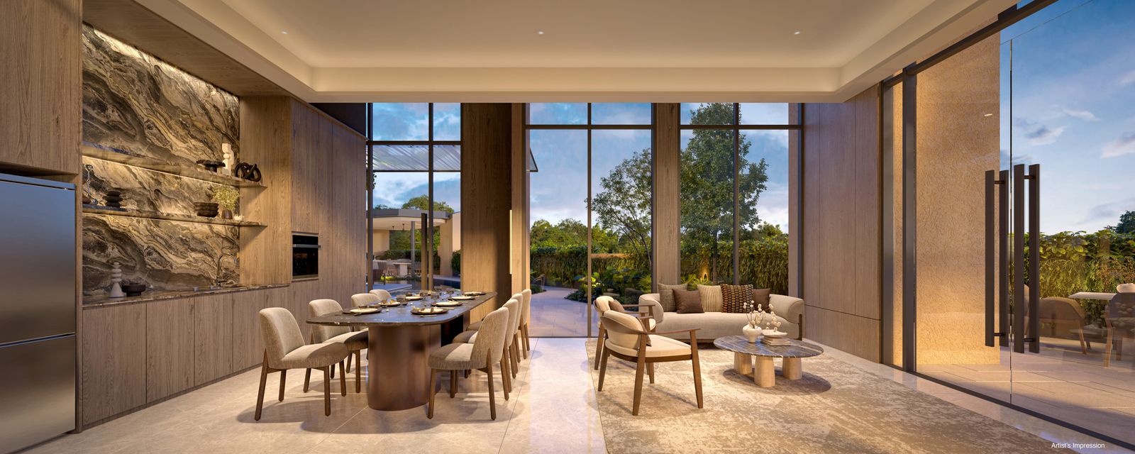 Living and dining area, artist's impression