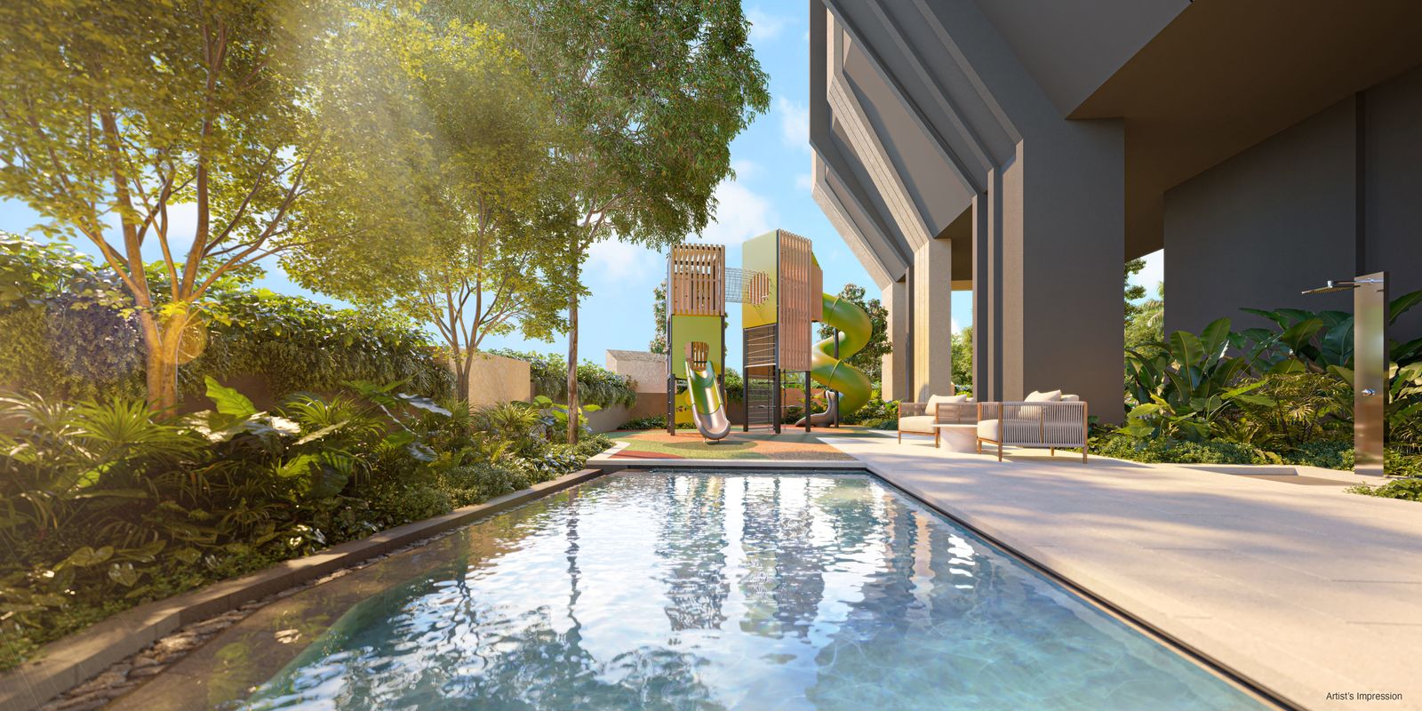 Garden pool, artist's impression