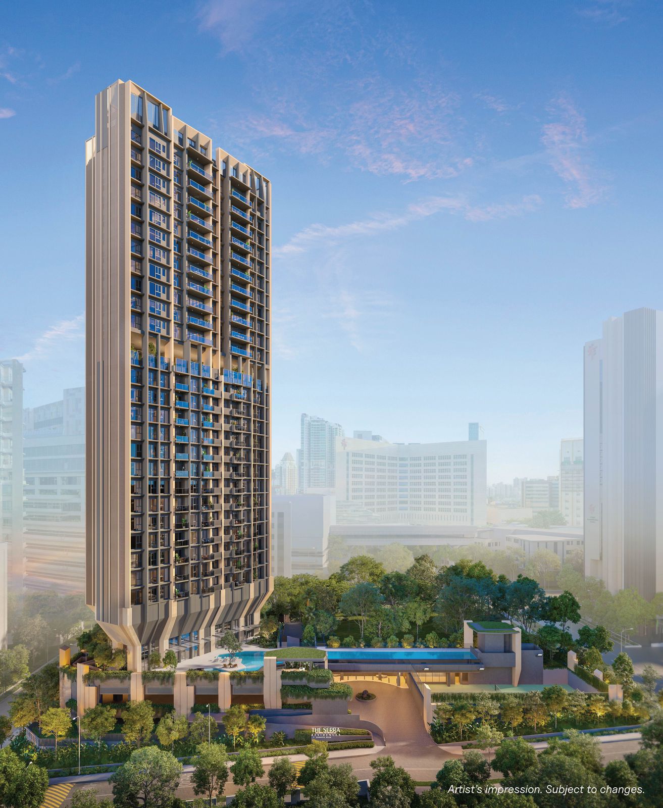 Tower and podium gardens, artist's impression